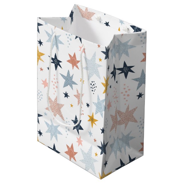Sac Cadeau Moyen Motif Fun Star (Devant Angle)