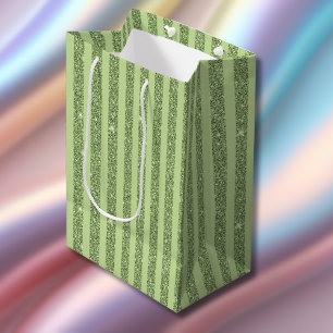 Sac Cadeau Moyen Motif minimaliste au style de paillettes de pistac