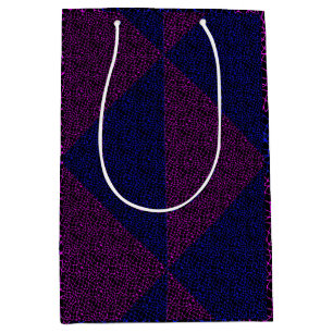 Sac Cadeau Moyen Motif net 05 Indigo Blue Black BG