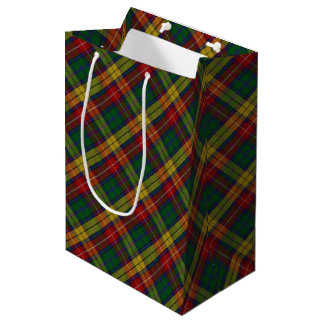 Sac Cadeau Moyen Motif Plaid Buchanan Clan Tartan