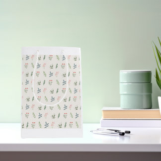 Sac Cadeau Moyen Motif Plante/botanique simple et élégant