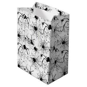 Sac Cadeau Moyen Motif Toile d'araignée Halloween