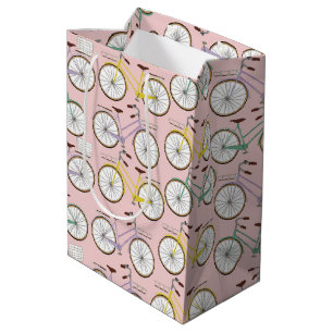 Sac Cadeau Moyen Motif vintage à vélo