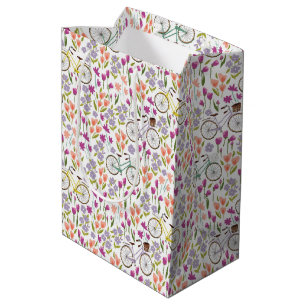 Sac Cadeau Moyen Motif vintage à vélo