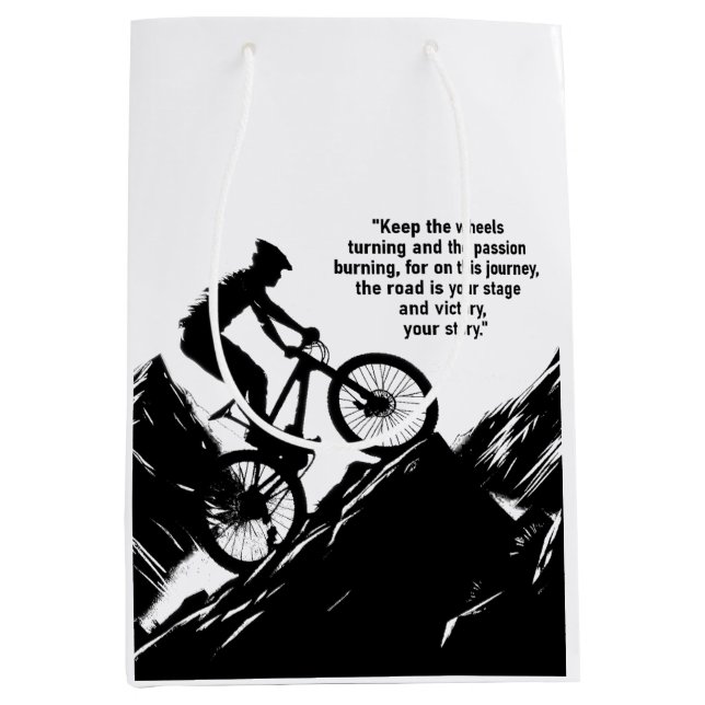 Sac Cadeau Moyen Motivational Bike Sport pour vous inspirer sur mes (Devant)