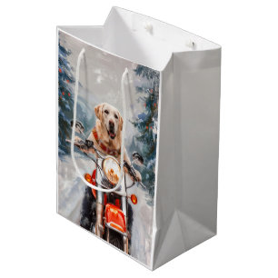 Sac Cadeau Moyen Moto à chiens Labrador Noël