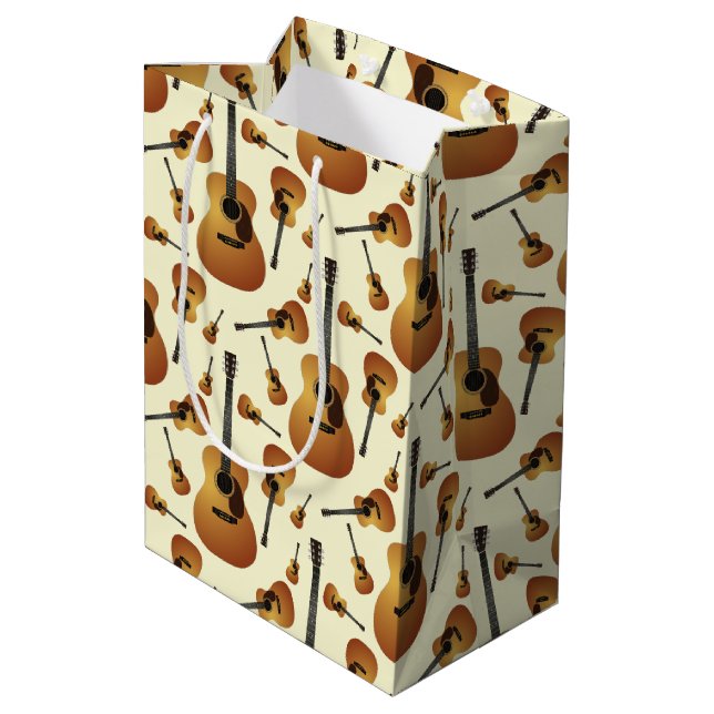 Sac Cadeau Moyen Musicien de guitare acoustique professeur de musiq (Dos Angle)