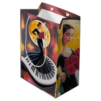 Sac Cadeau Moyen Musique Élégante de Piano Création Artistique Fémi