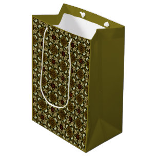 Sac Cadeau Moyen MVB Rich Bronze Or Motif Design