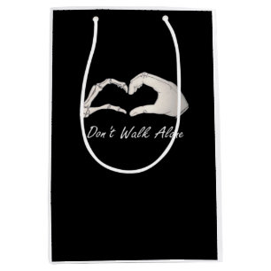 Sac Cadeau Moyen Ne pas marcher - Classique Blanc - Squelette Coeur