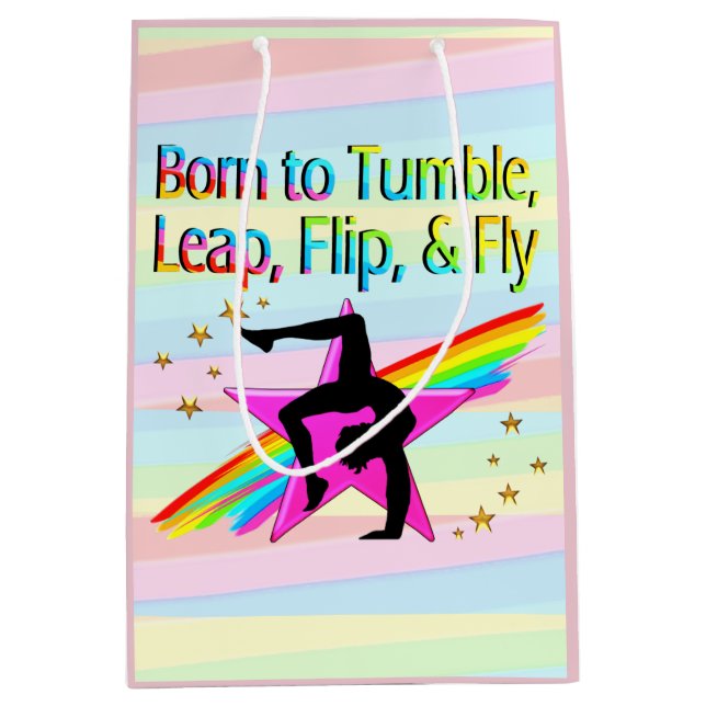 SAC CADEAU MOYEN NÉE À TUMBLE GYMNASTICS CADEAU (Devant)
