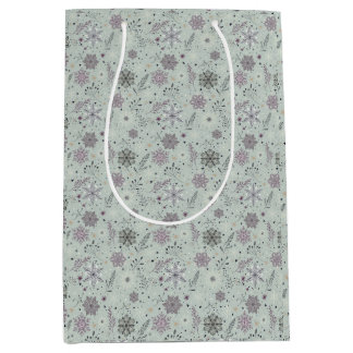 Sac Cadeau Moyen Neige Vintage