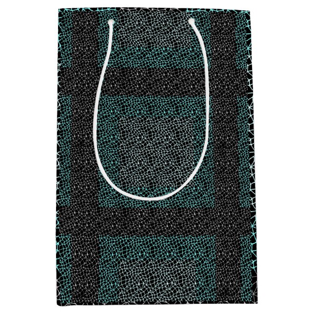 Sac Cadeau Moyen Nets motif 2 tons.b Black BG (Devant)