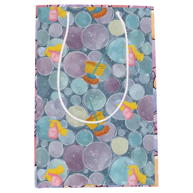 Sac Cadeau Moyen Nettoyer les bulles (Devant)