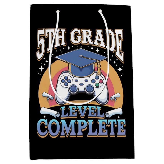Sac Cadeau Moyen Niveau 5e année Diplômé complet Jeux Joueur (Devant)