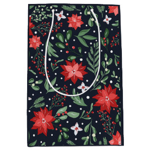 Sac Cadeau Moyen Noël Botanique Berries Ferme Pays Guerre