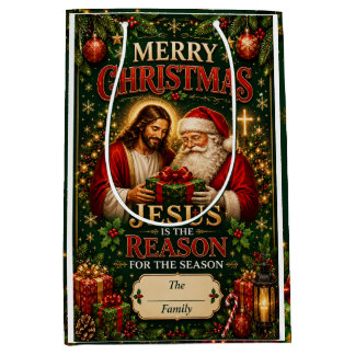 Sac Cadeau Moyen Noël chrétien | Jésus est la raison