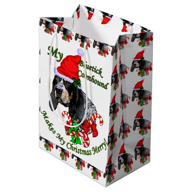 Sac Cadeau Moyen Noel de Noël blanc (Dos Angle)