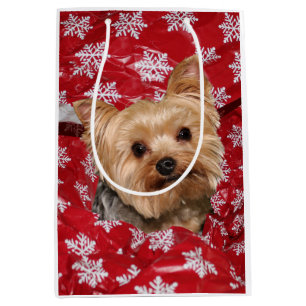 Sac Cadeau Moyen Noël de Yorkie