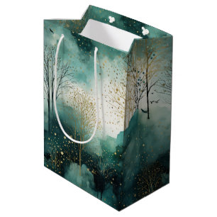 Sac Cadeau Moyen Noël des arbres verts