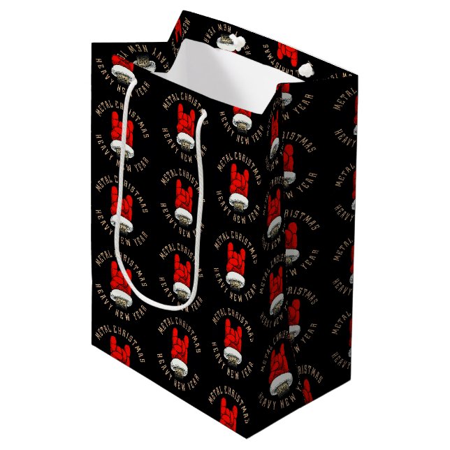 Sac Cadeau Moyen Noël en métal lourd (Devant Angle)
