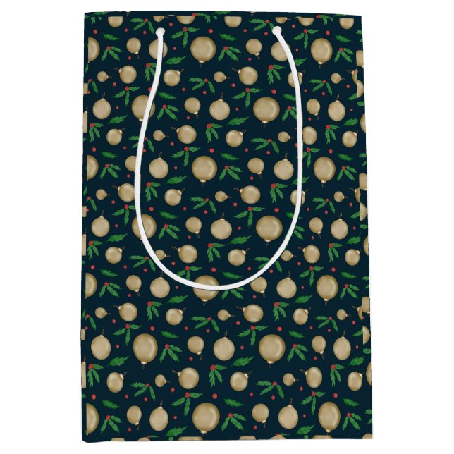 Sac Cadeau Moyen Noël festif (Devant)