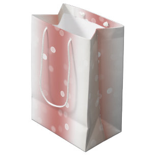 Sac Cadeau Moyen Noël Or Ombré Rose Pêche