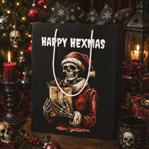 Sac Cadeau Moyen Noël squelette effrayant Creepmas