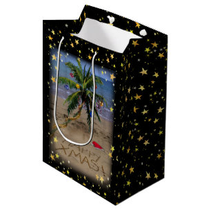 Sac Cadeau Moyen Noël tropical