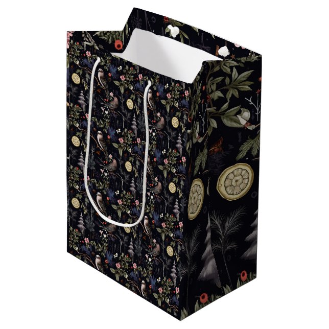 Sac Cadeau Moyen Noël / Yule (Devant Angle)