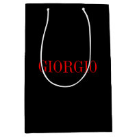 Noir Rouge Votre Nom Minimaliste Personnel Moderne
