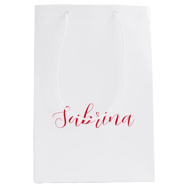 Sac Cadeau Moyen Nom d'écriture professionnelle classique personnal (Devant)