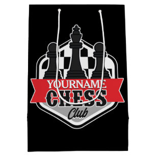 Sac Cadeau Moyen Nom personnalisé Chess Player Club Checkmate