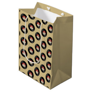 Sac Cadeau Moyen Nom personnalisé Enregistrement de vinyle rétro