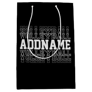 Sac Cadeau Moyen Nom personnalisé Volleyball Logo Équipe Joueur en 