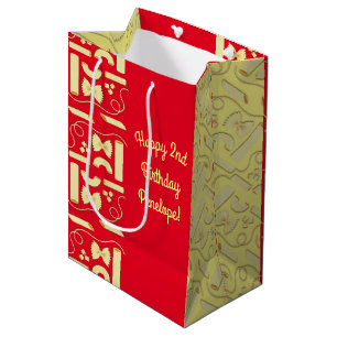 Sac Cadeau Moyen Nouilles Pasta Enfant 1er Anniversaire fête Italie