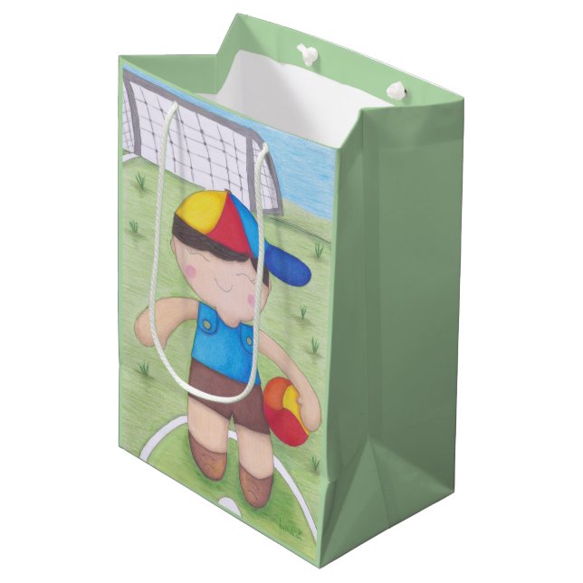 Sac Cadeau Moyen O Menino de Boné e a Bola (Devant Angle)