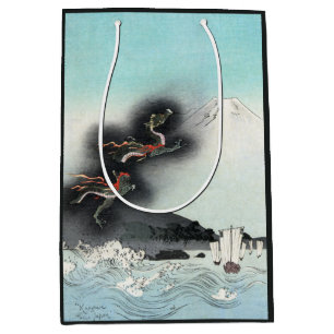 Sac Cadeau Moyen Ocean Dragon Rising to Mt. Fuji HOKUSAI Ukiyo-e