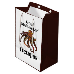 Sac Cadeau Moyen Octopus Tentacles Multitaskan Funny Birthday