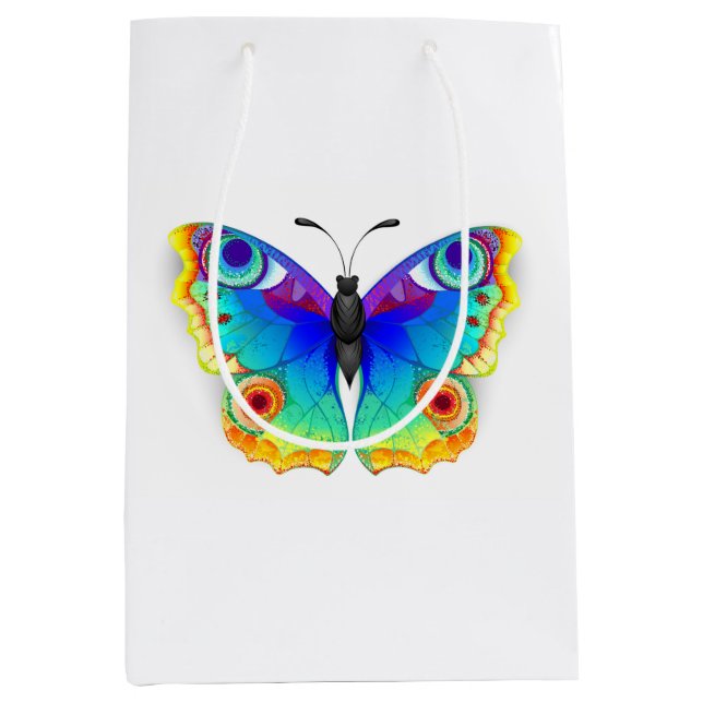 Sac Cadeau Moyen Oeil de paon arc-en-ciel (Devant)