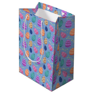 Sac Cadeau Moyen Œufs de Pâques Motif Sans Couture