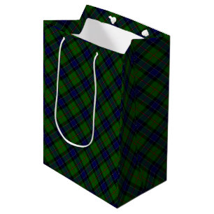 Sac Cadeau Moyen Ogilvie tartan bleu vert plaid