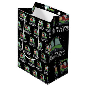 Sac Cadeau Moyen Oh, quel plaisir de monter au golf de Noël de Sant