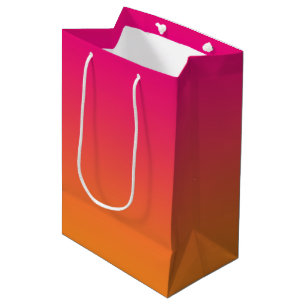 Sac Cadeau Moyen Ombre rose et orange