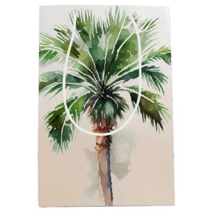 Sac Cadeau Moyen Ombre tropicale de palmier