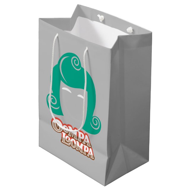 Sac Cadeau Moyen Oompa Loompa Graphique de cheveux (Devant Angle)