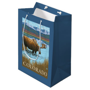 Sac Cadeau Moyen Orignaux DrinkingColorado