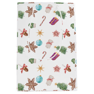 Sac Cadeau Moyen Ornements de Noël