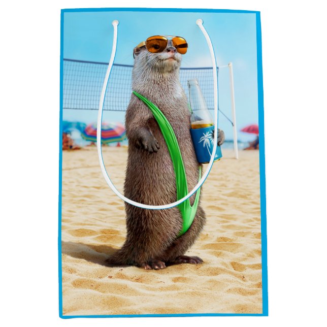 Sac Cadeau Moyen Otter portant Mankini (Devant)