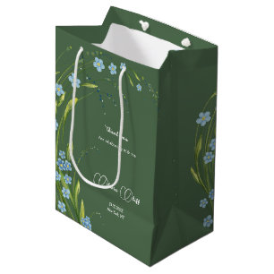 Sac Cadeau Moyen Oubliez-moi-pas la Fête des mariées